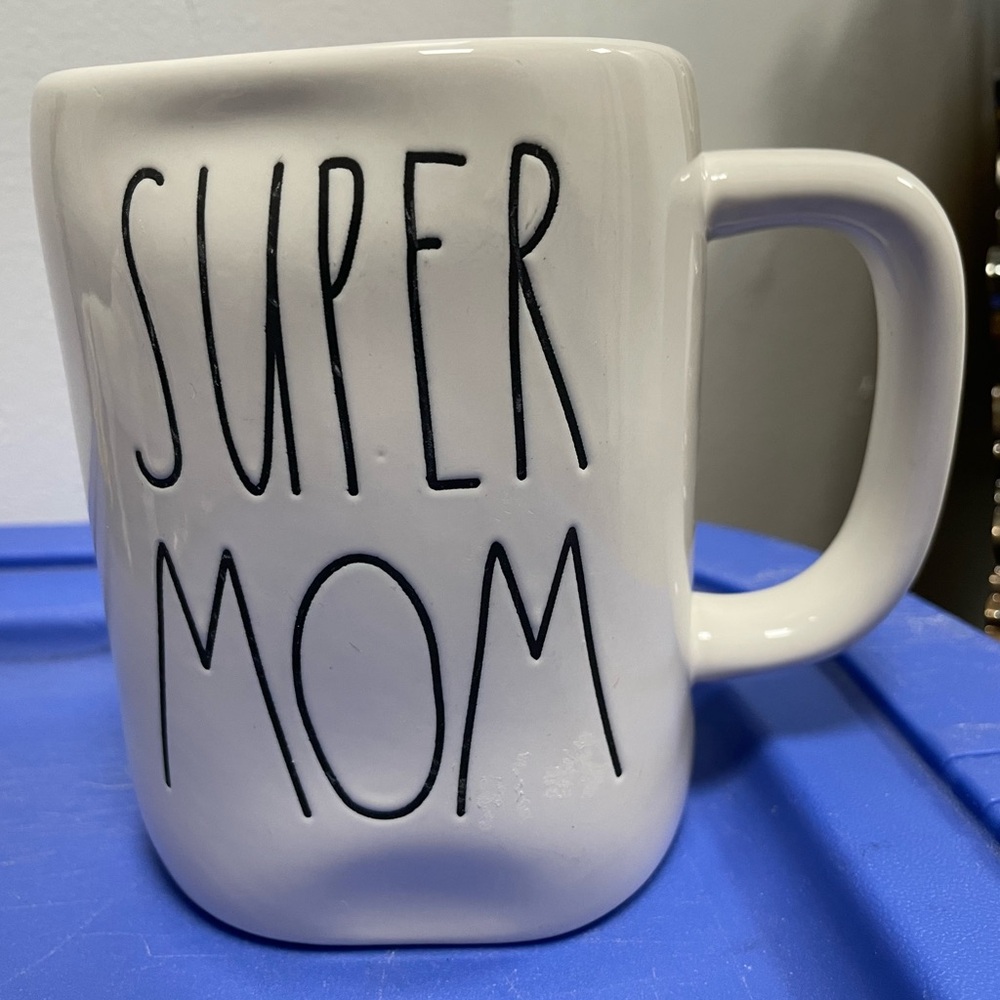 Rae Dunn SUPER MOM Coffee Mug Cup